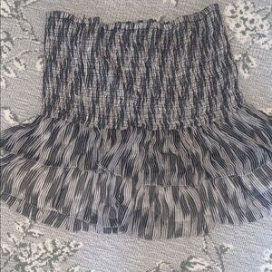 Isabel Marant Black and Gray Mini Skirt